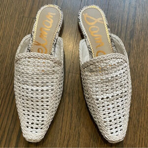 Sam Edelman Womens Elva White Mules Size 6.5